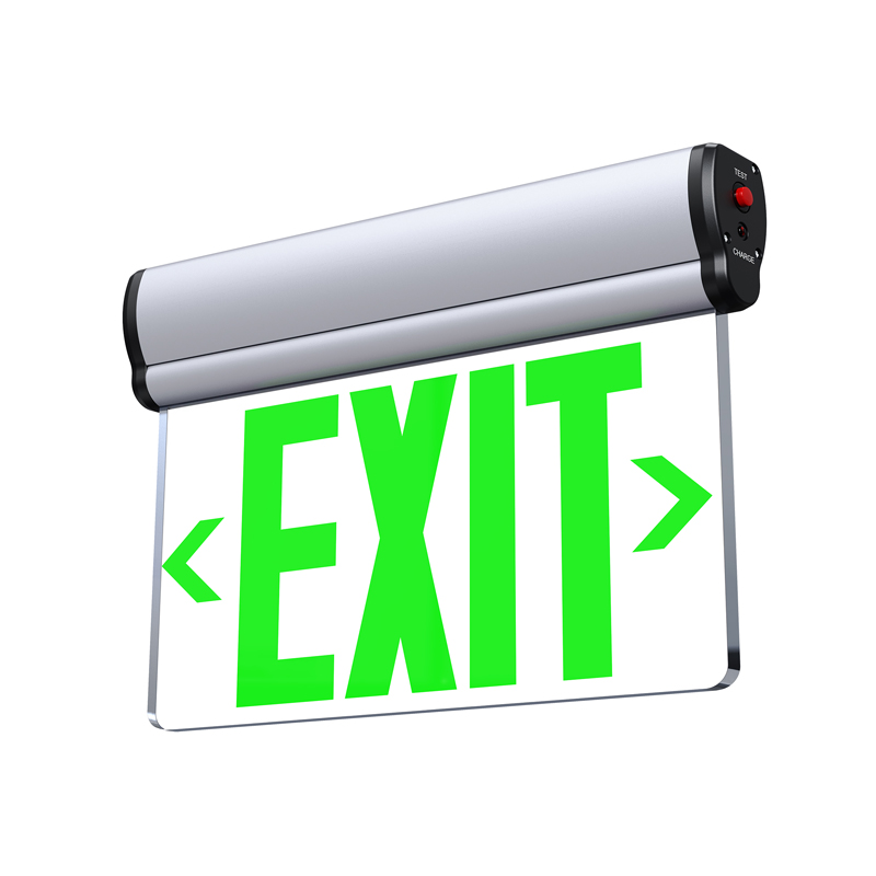 China UL Approval CR-7108 SASELUX Aluminum Edge Lit Green Exit Sign ...