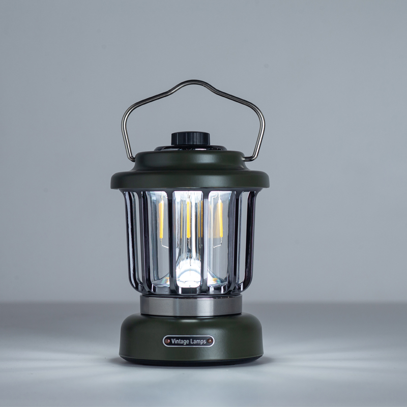 Retro bureaulamp, hanglamp, tentlamp op batterijen